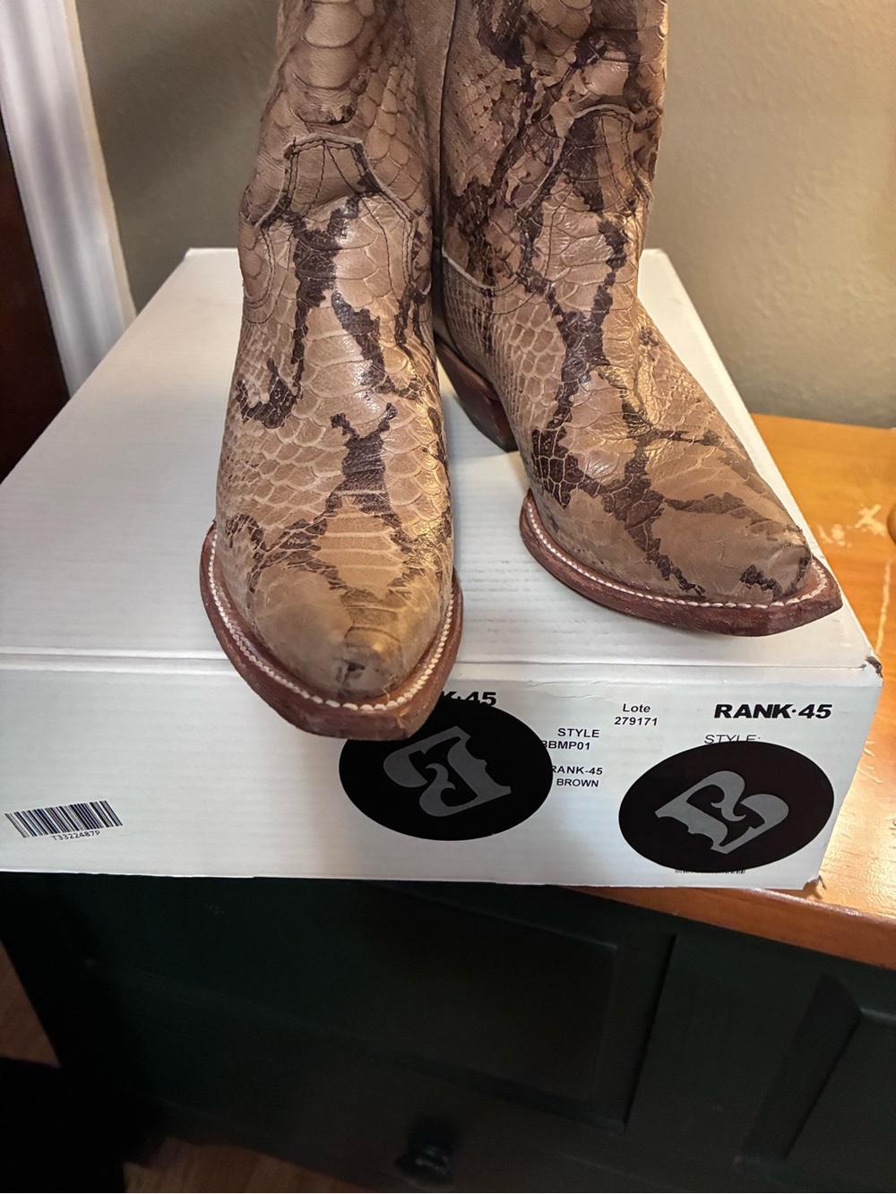 Snake-Print Western Boots - Picture 7 of 11
